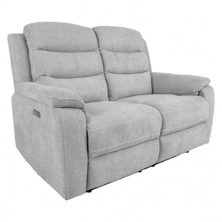 Diivan MIMI 2-kohaline elektriline recliner 153x93xH102cm, helehall