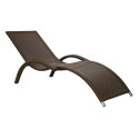 Deck chair MERIDIAN coffee brown