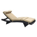 Deck chair STELLA dark brown