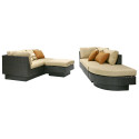 Sofa set STELLA dark brown