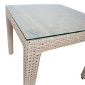 Side table WICKER 50x50xH45cm, beige