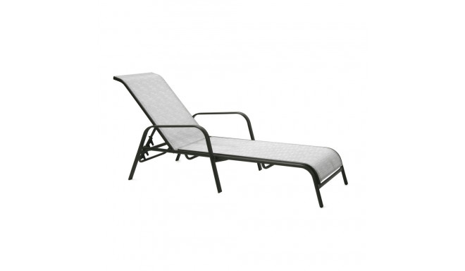 Deck chair DUBLIN silver grey