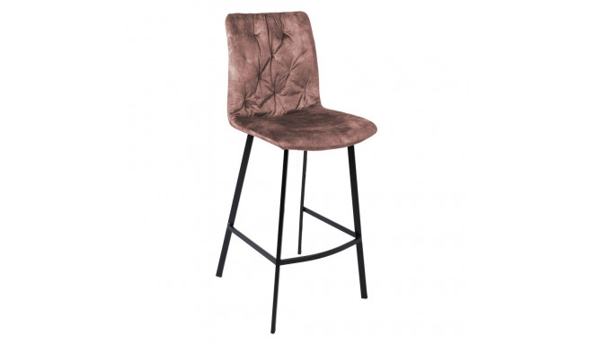 Bar chair AFTON dark pink velvet