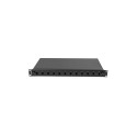RACKMOUNT 19" 1U FIBER PATCH PANEL LANBERG 12XSC SIMPLEX / 12XLC DUPLEX BLACK + ACCESSORIES
