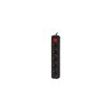 POWER STRIP LANBERG 3M 5X SCHUKO OUTLETS WITH CIRCUIT BREAKER QUALITY-GRADE COPPER CABLE BLACK