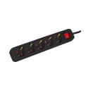 POWER STRIP LANBERG 3M 5X SCHUKO OUTLETS WITH CIRCUIT BREAKER QUALITY-GRADE COPPER CABLE BLACK