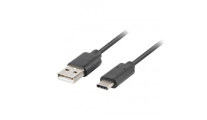 USB-C(M)->USB-A(M) 2.0 CABLE 0.5M BLACK LANBERG