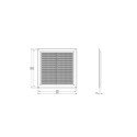 GRILLE VENTILATION 250X250, BROWN