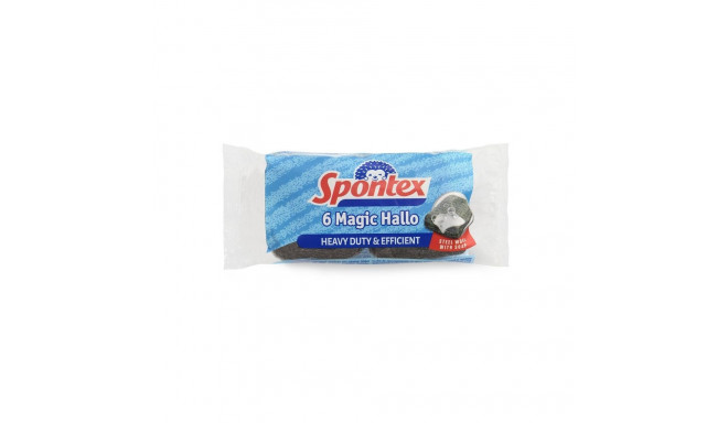 SCOURERS METAL WITH SOAP HALLO 6PCS