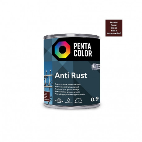 ANTICOR PAINT ANTI-RUST MEDIUM BROWN 0.9
