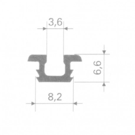 RUNNER DOOR SLID 2.5M WA05.0067.05.013WH