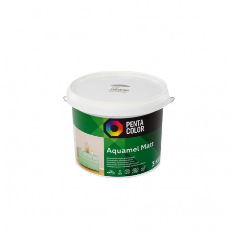 PAINT AQUAMEL GREY 3 KG, MATT