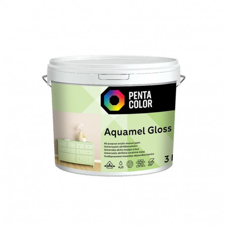 PAINT AQUAMEL WHITE 3 KG GLOSSY
