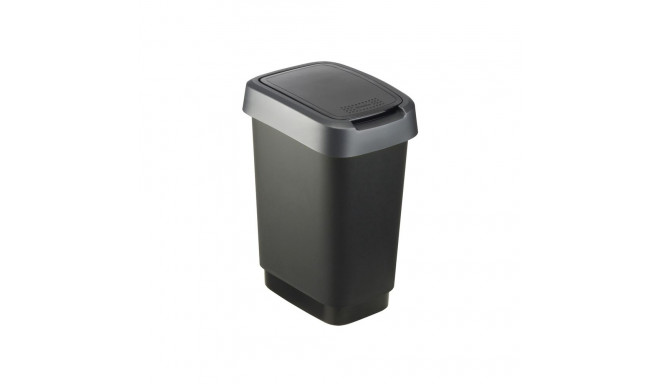 SWING BIN 10 L TWIST tume hõbedane 1754308