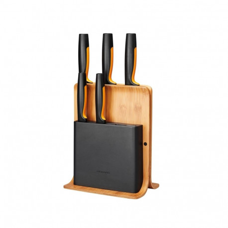FF KNIFE BLOCK BAMBOO 5 KNIVES