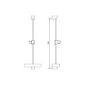 SHOWER RAIL APOLLO CHROME 253150