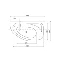 BATHTUB CORNEA 140 CM