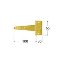 GATE HINGE 8181 100X65X2.0MM ZINC