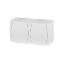 SOCKET HERMES2 2PL WHITE IP44 1025-00