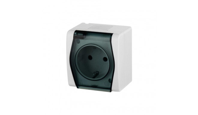 SOCKET HERMES2 WH/GREY IP44 1024-01
