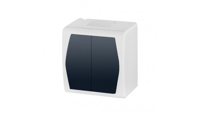 SWITCH HERMES2 2G valge/hall IP44 1002-01