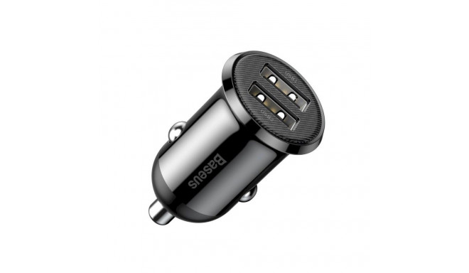 BASEUS auto laadija kahe USB-ga 4.8A must