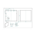 MIRROR WITH FRAME 80X80 BLACK 19MM