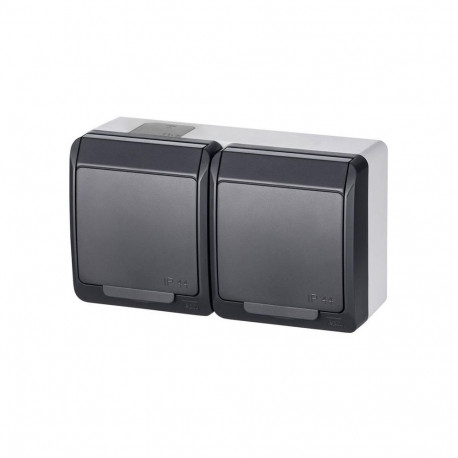 SOCKET HERMES 2PL ANTRACIT IP44 0325-07