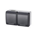 SOCKET HERMES 2PL ANTRACIT IP44 0325-07