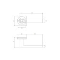 DOOR HANDLE RUMBA SQUARE BLACK UNIVERSAL