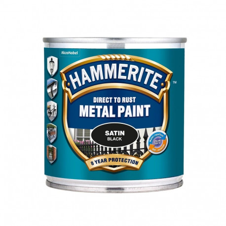 PAINT HAMMERITE SATEEN BLACK 250ML