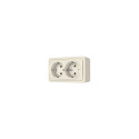 SURFACE MOUNTED DOUBLE SOCKET WITH EARTH