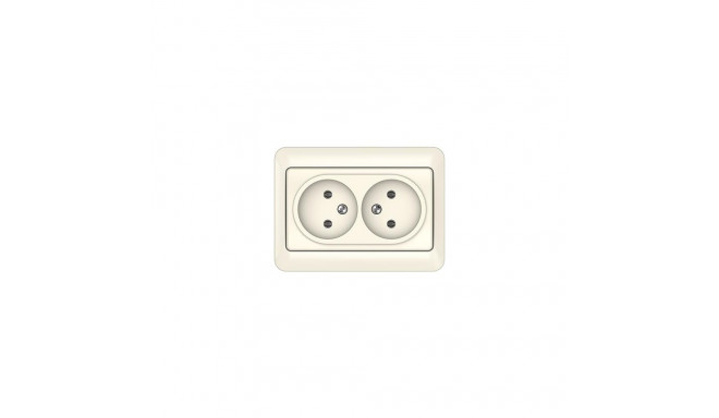 DOUBLE SOCKET WITHOUT EARTH