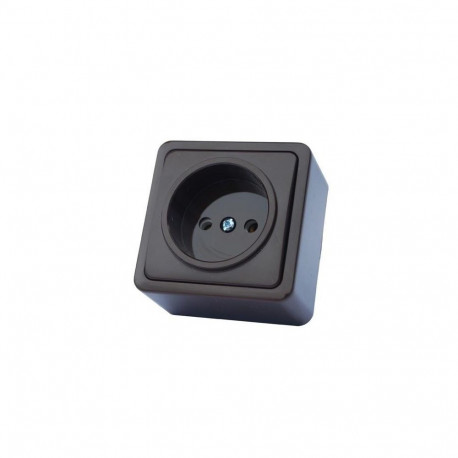 SOCKET RP16-001V OVER PLASTER ANTHR SL+