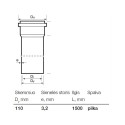 PIPE DIAMETER - 110 1.5 M