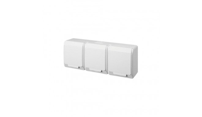 SOCKET HERMES 3PL valge IP44 0326-02