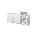 SOCKET HERMES 3PL WHITE IP44 0326-02