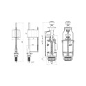 WC BOTTOM FILL VALVE 1/2,CHR3/6L WC3550C