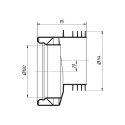 WC PIPE PAN CONNECTOR W0410EU D100