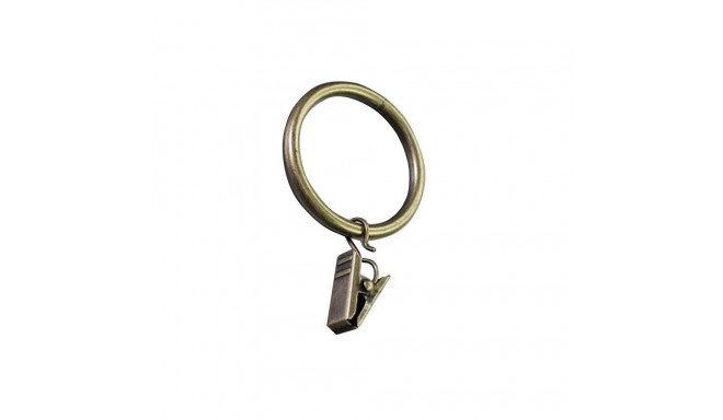 CURTAIN RINGS  W CLIPS GOLD D16 10UNIT