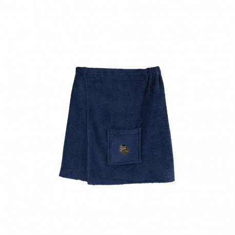 EMBROIDERED SAUNA APRON 55X150 BLUE