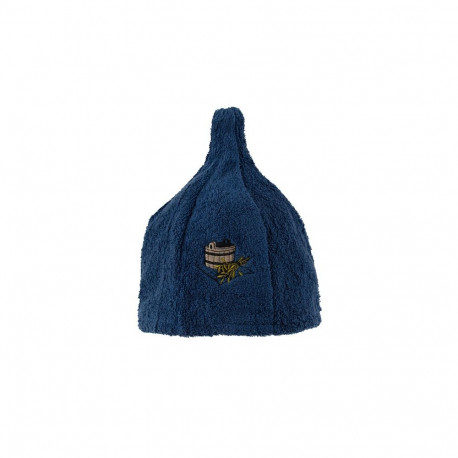 SAUNA HAT WITH BUCKET PIC BLUE COTTON