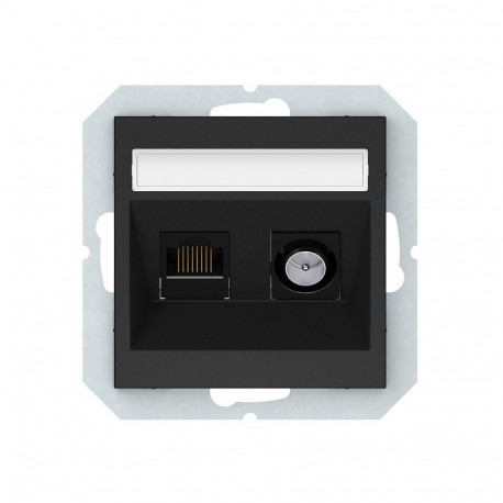 duble pistik must TVL/KLRJ45-16E2-02QR