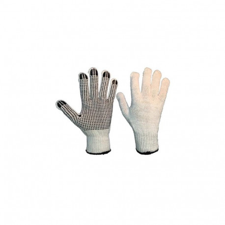 GLOVES KNITTED RUBBER DOTTE GB62 SIZE 9