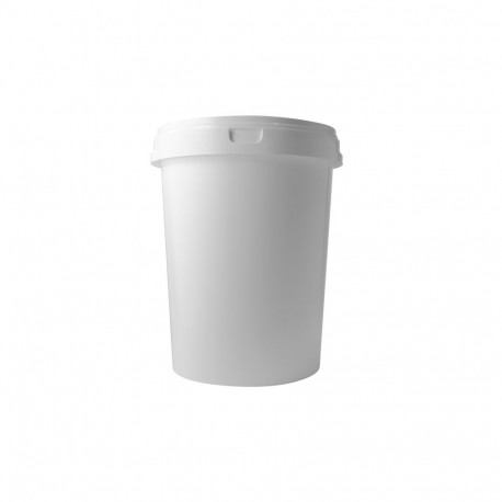BUCKET PLASTIC FOOD WITH COVER 62L WHITE