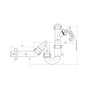 SINK SIPHON U-SHAPE 11 / 2X40 PIPE D40