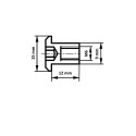 FURNITURE NUT M6X9X12 YELLOW. 20 PCS