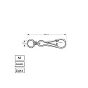CUFFLINK 50 MM DIN4293 NICKEL 2DD