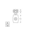 PLANE CABLE CLIP 4 MM 1DD