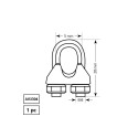 ROPE CLIP 3.0 MM AISI304 1DD